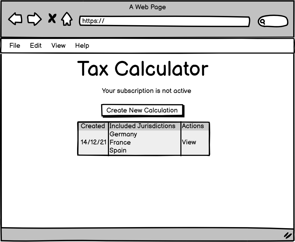 The contractor dashboard wireframe