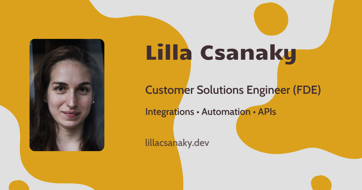 Lilla Csanaky — Customer Solutions Engineer