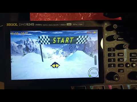 Rigol DHO924S - Debian Linux 3D acceleration proof (Tux Racer)