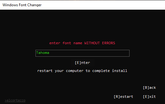 Windows Font Changer