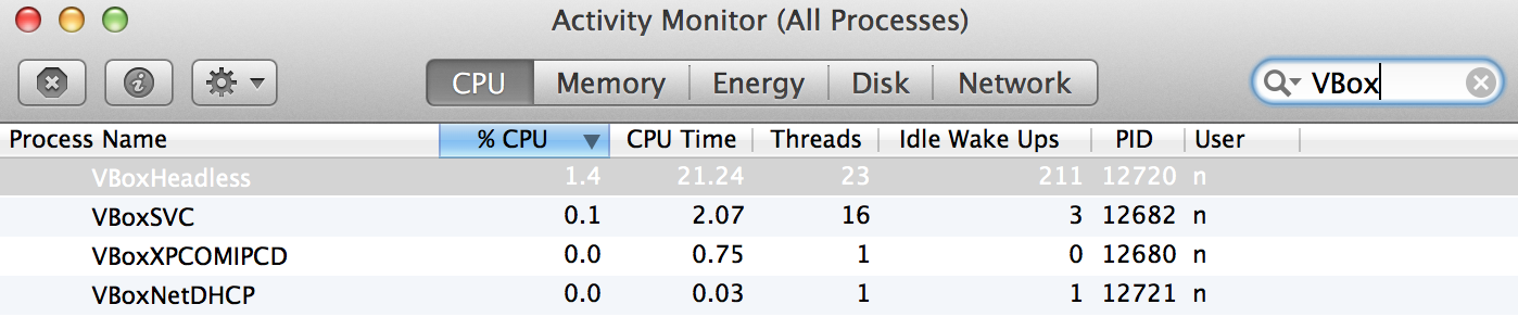 Vagrant CPU Consumption