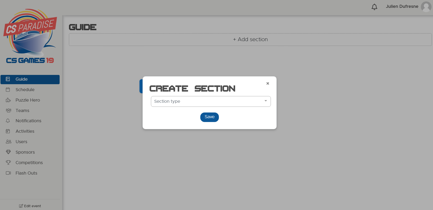 Create-section