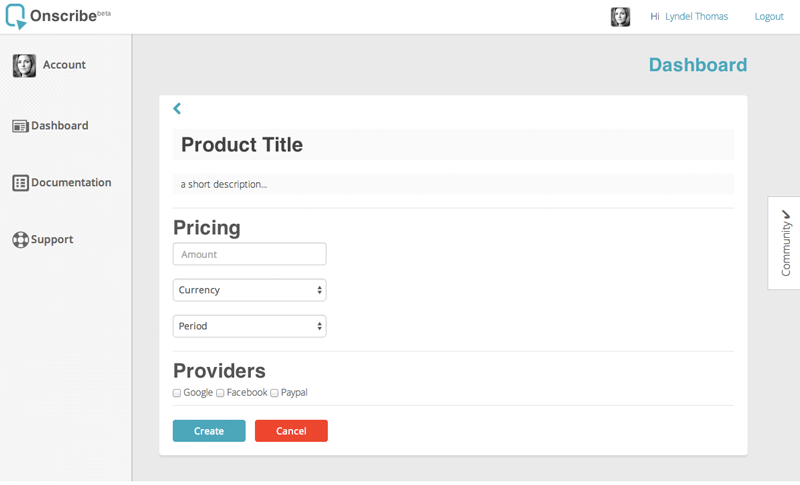 Products tab