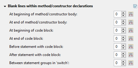 formatter new blank lines settings