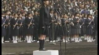 Japanese spirit. Japan's national anthem. High school girls sing. 【君が代 KIMIGAYO】