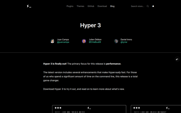 Screenshot of /blog