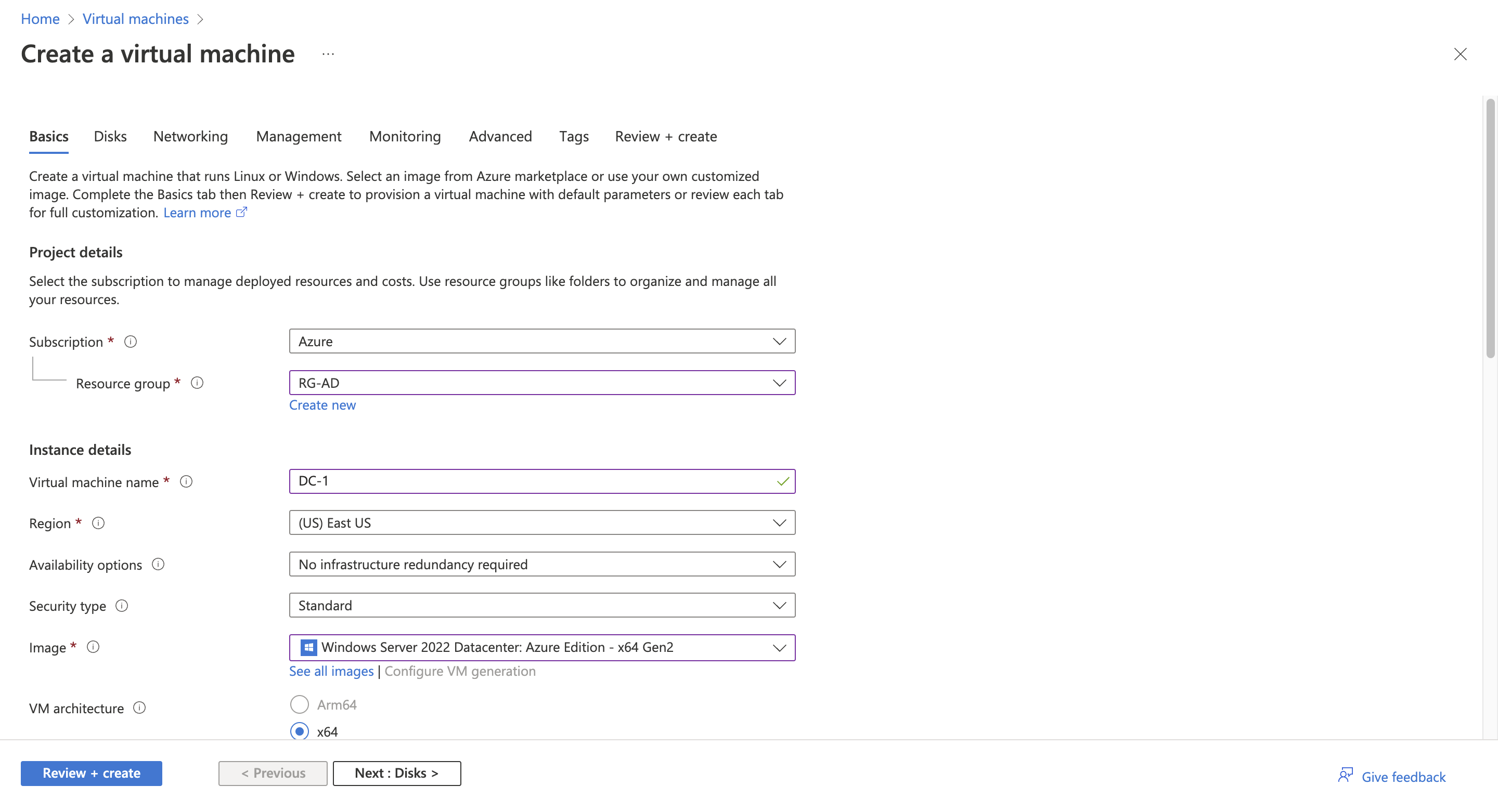 vm ms server