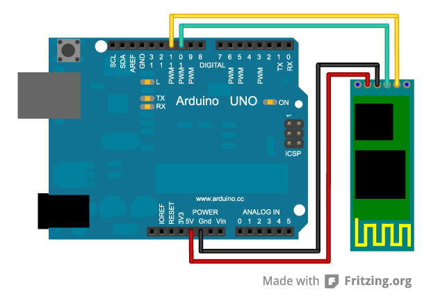 HC-06 and Arduino - Schematics