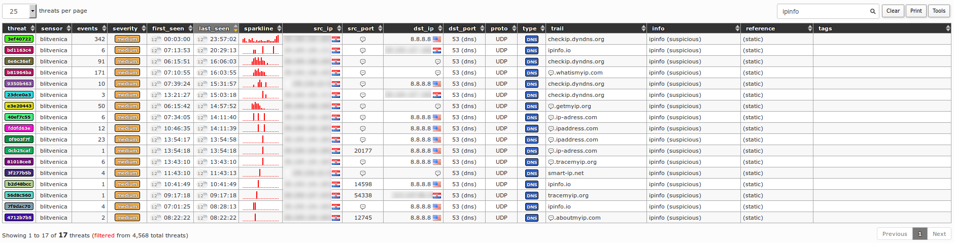 ipinfo filter