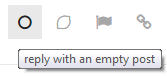 empty reply button