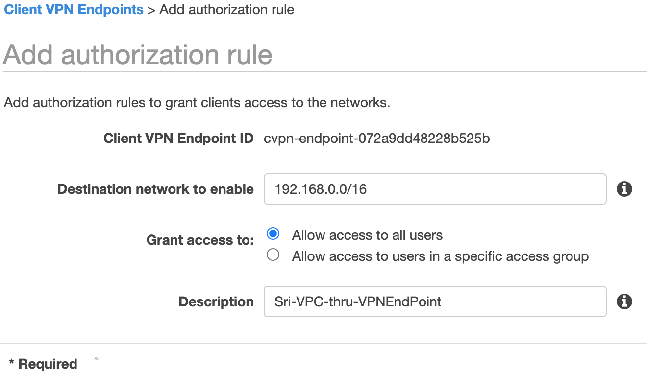 Add authorization rule