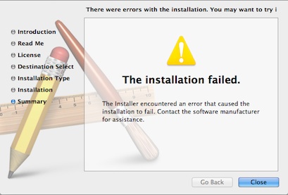 Installer Failure