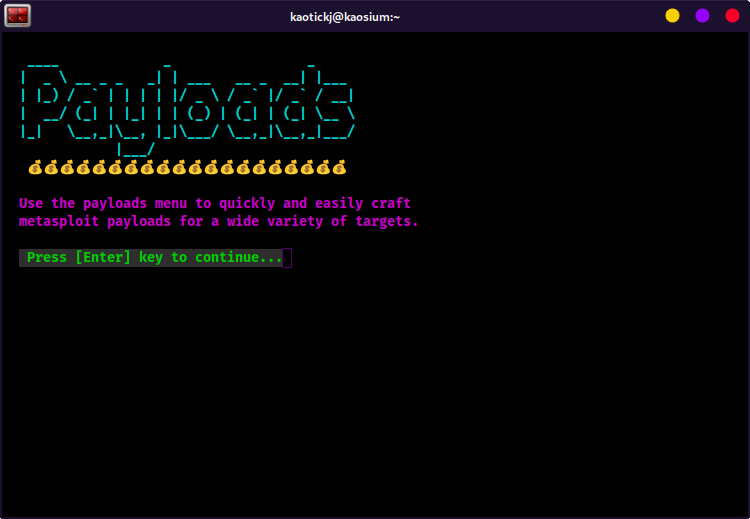 KSploit Payloads Splash Screen