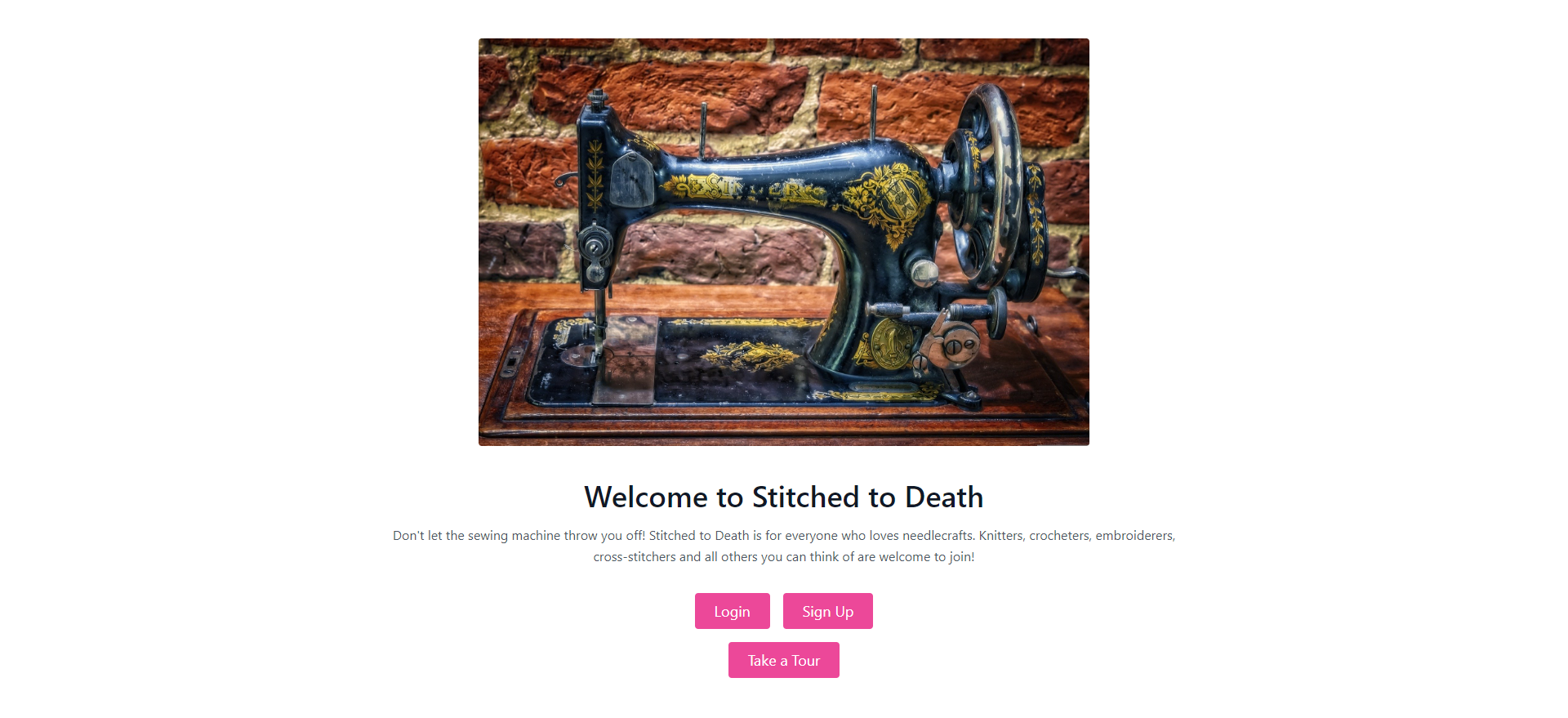 Screenshot of Stitched to Death app