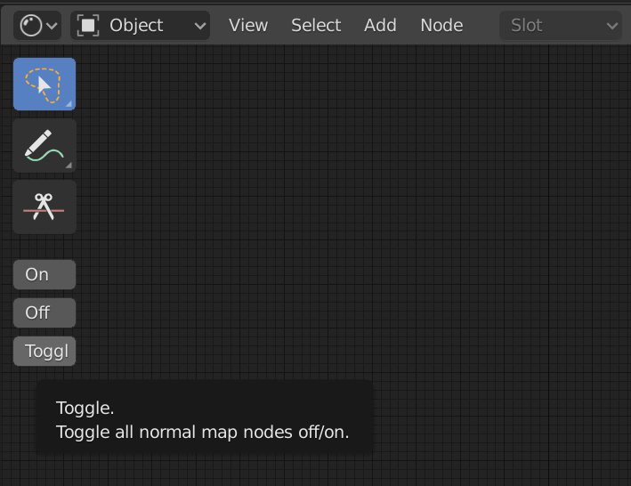 Toggle Normal Map Nodes Usage: View in Shader Editor