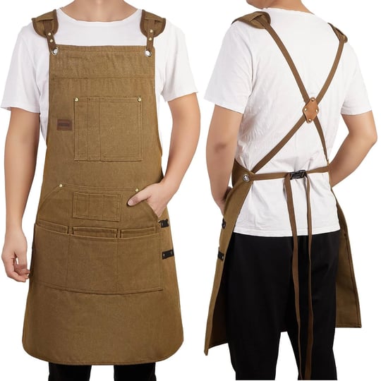 homedisiac-wood-work-aprons-for-men-heavey-duty-cotton-canvas-multifunction-apron-with-10-pockets-pe-1