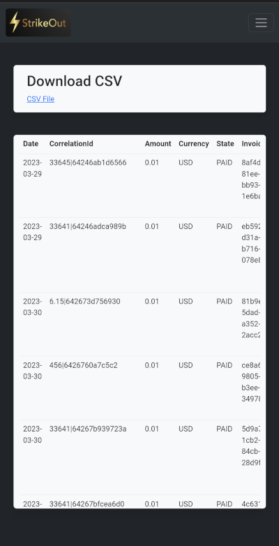 CSV Payments