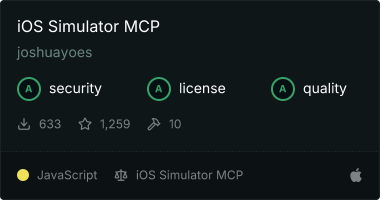 iOS Simulator MCP server