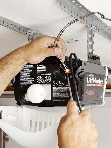 ![Wiring the garage door opener]