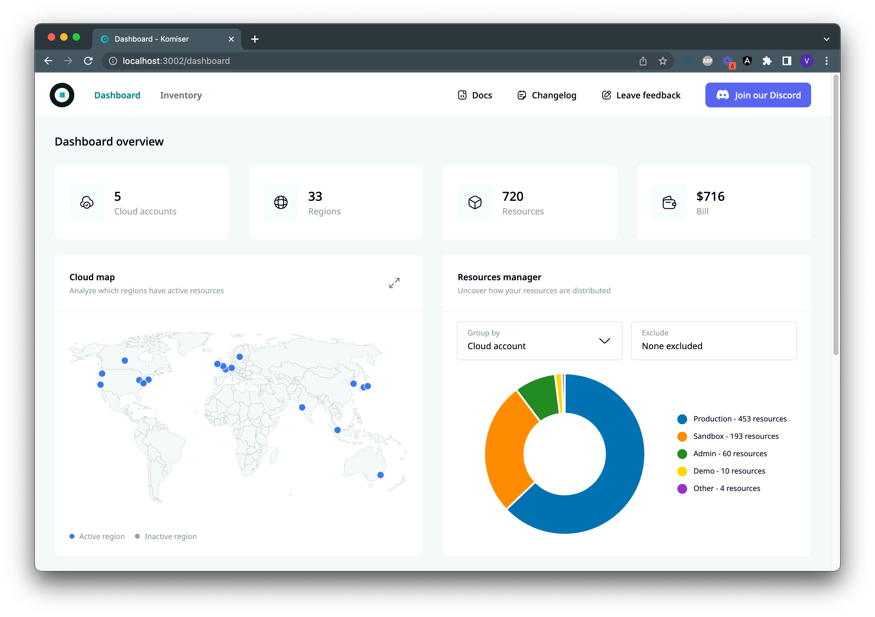 Komiser Dashboard