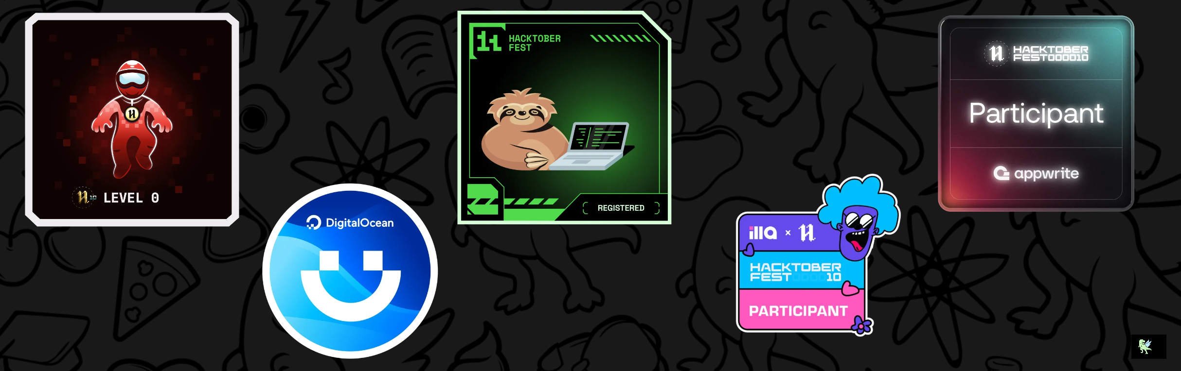 An image of @vikas350's Holopin badges, which is a link to view their full Holopin profile