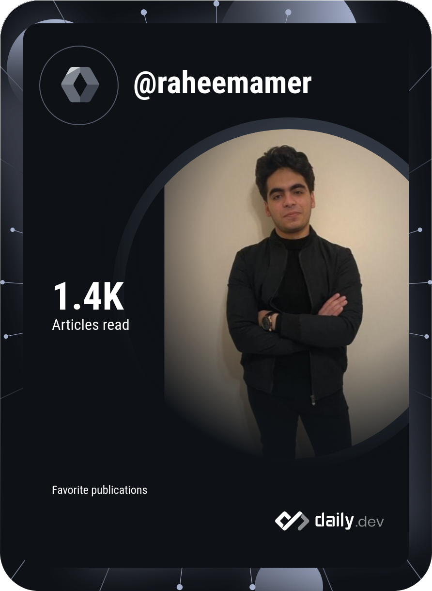 Raheem Amer's Dev Card