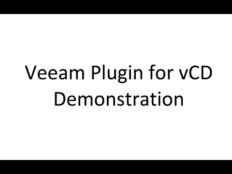 Veeam Plugin for VCD Demonstration