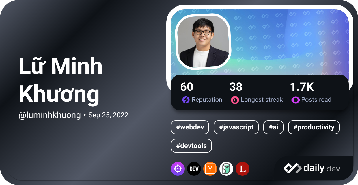 Lữ Minh Khương's Dev Card