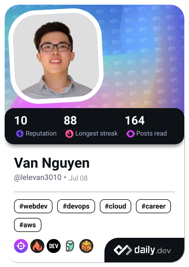 Van Nguyen's Dev Card