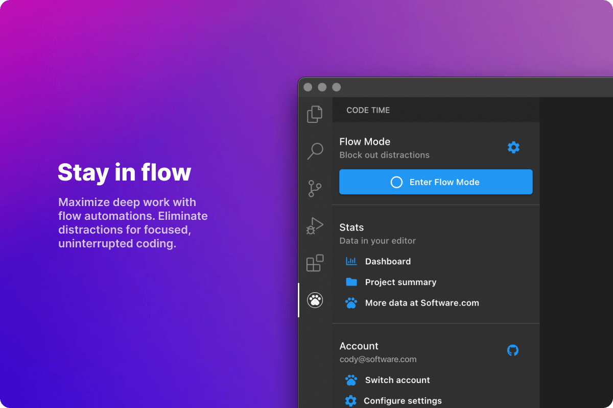 Code Time for VS Code Flow Mode