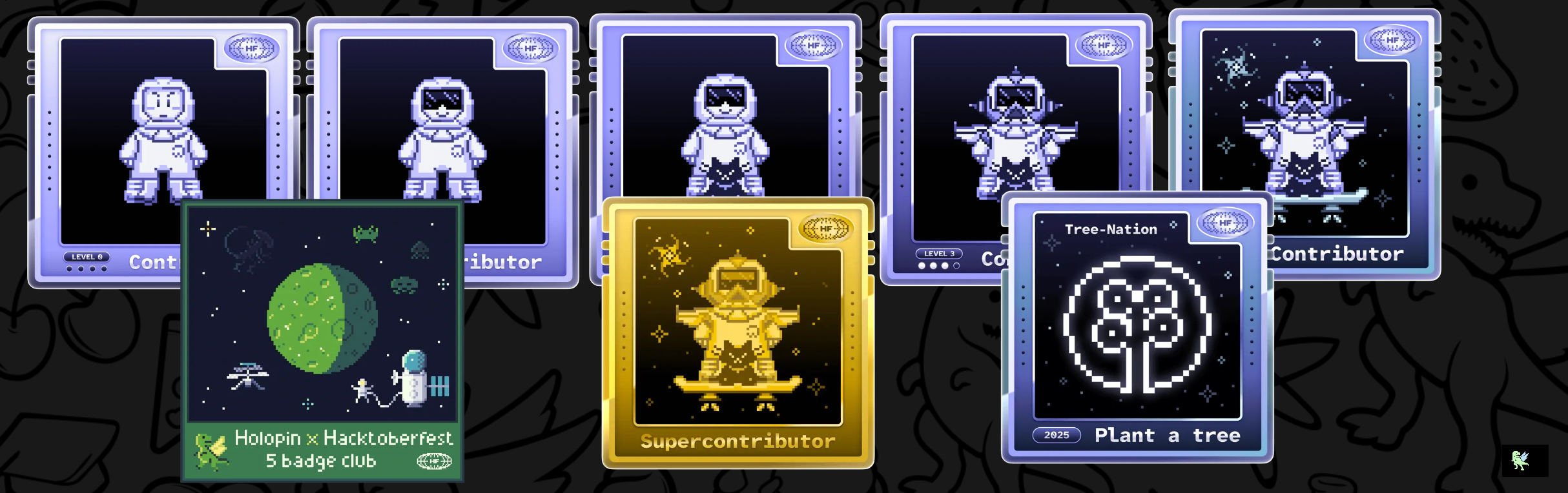 An image of @mdnm18's Holopin badges, which is a link to view their full Holopin profile