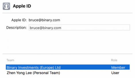 binary-dev-xcode