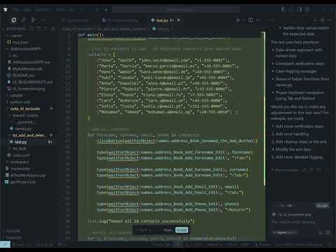 Generating test scripts for Squish