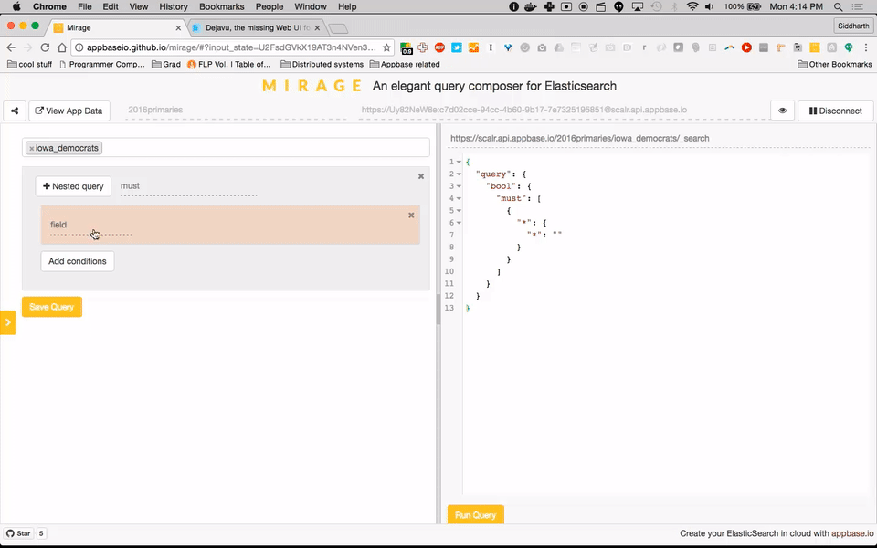 Watch Queries being built in realtime