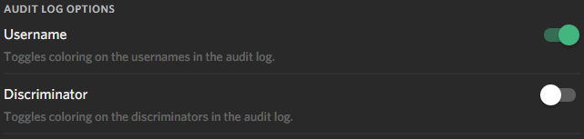 Audit Log Options