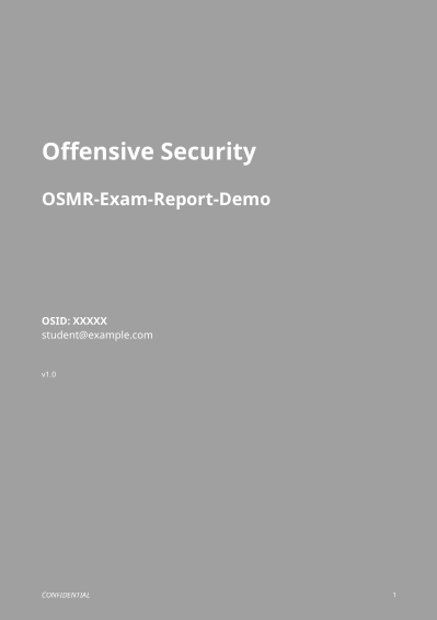 OSMR Exam Report