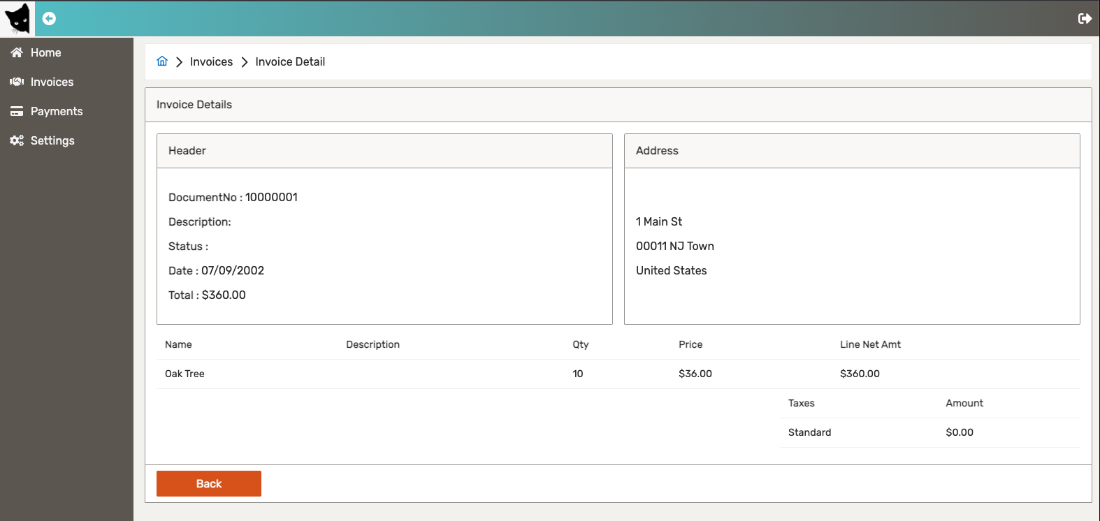 Portal Invoice Detail