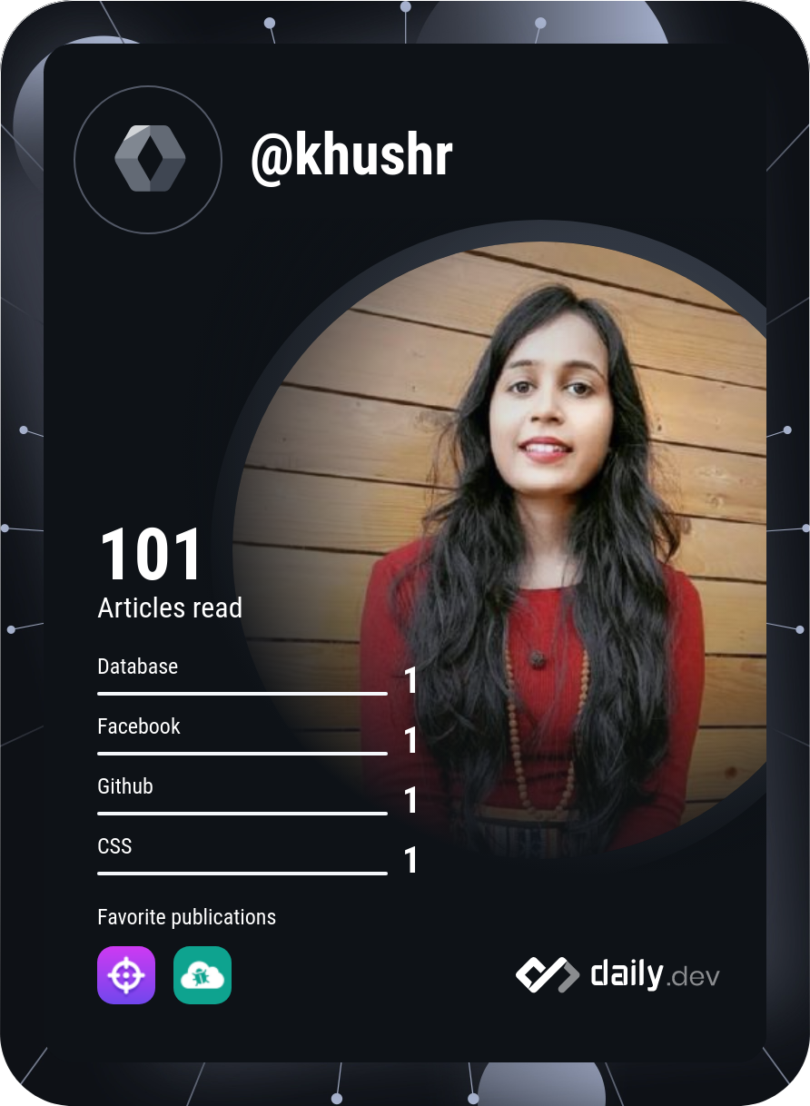 Khushboo Raikwar's Dev Card