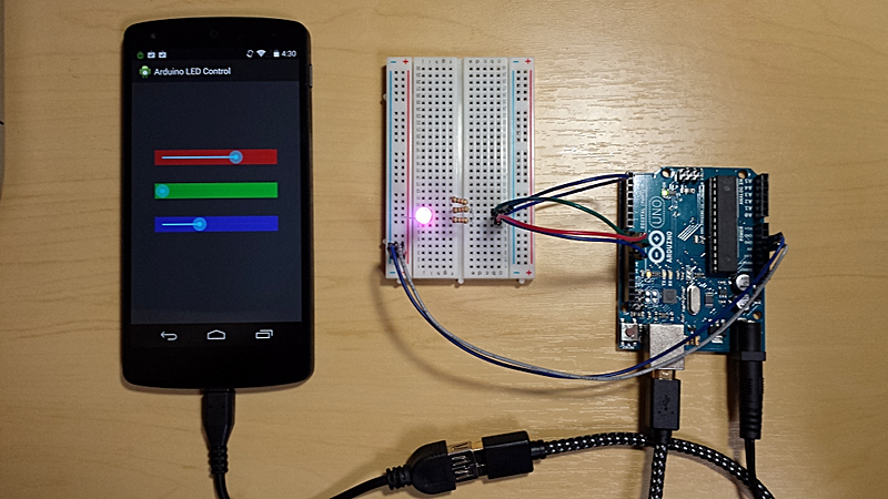 Nexus 5 + Arduino UNO + Full color LED