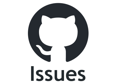 GitHub logo over the word Issues