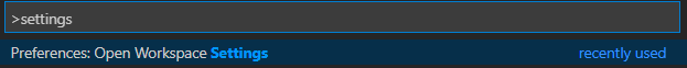 Workspace preferences