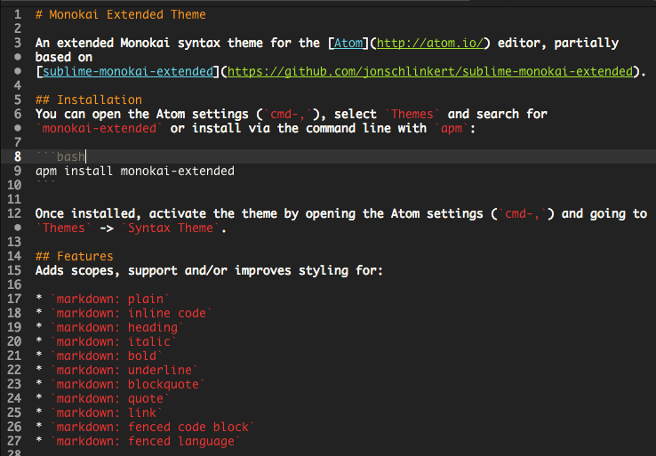 GitHub danielgtaylor atom monokai extended Extended Monokai