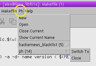 emacs ph menu