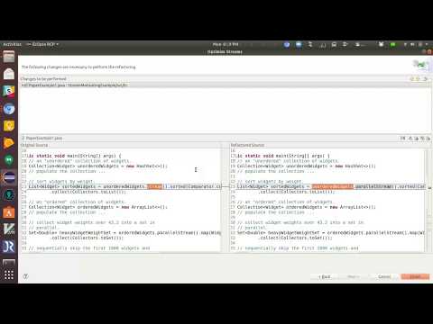 Video demo of refactoring tool