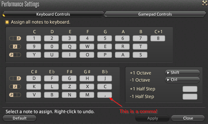 Full keyboard layout