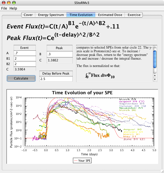 Screenshot of the Time Evolution.