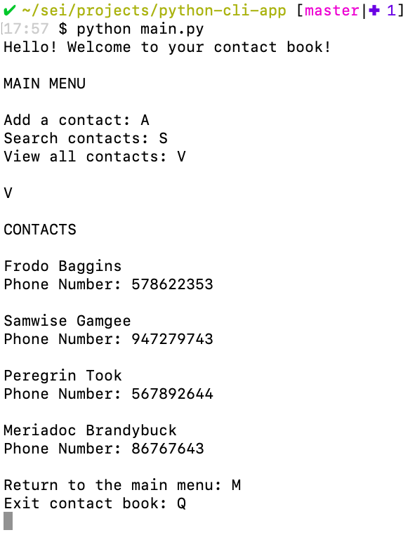 Contact Book CLI App