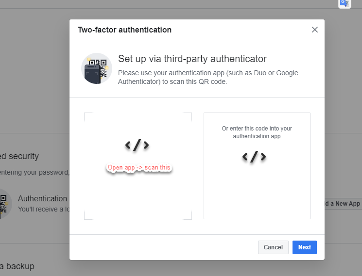 Two-factor authentication