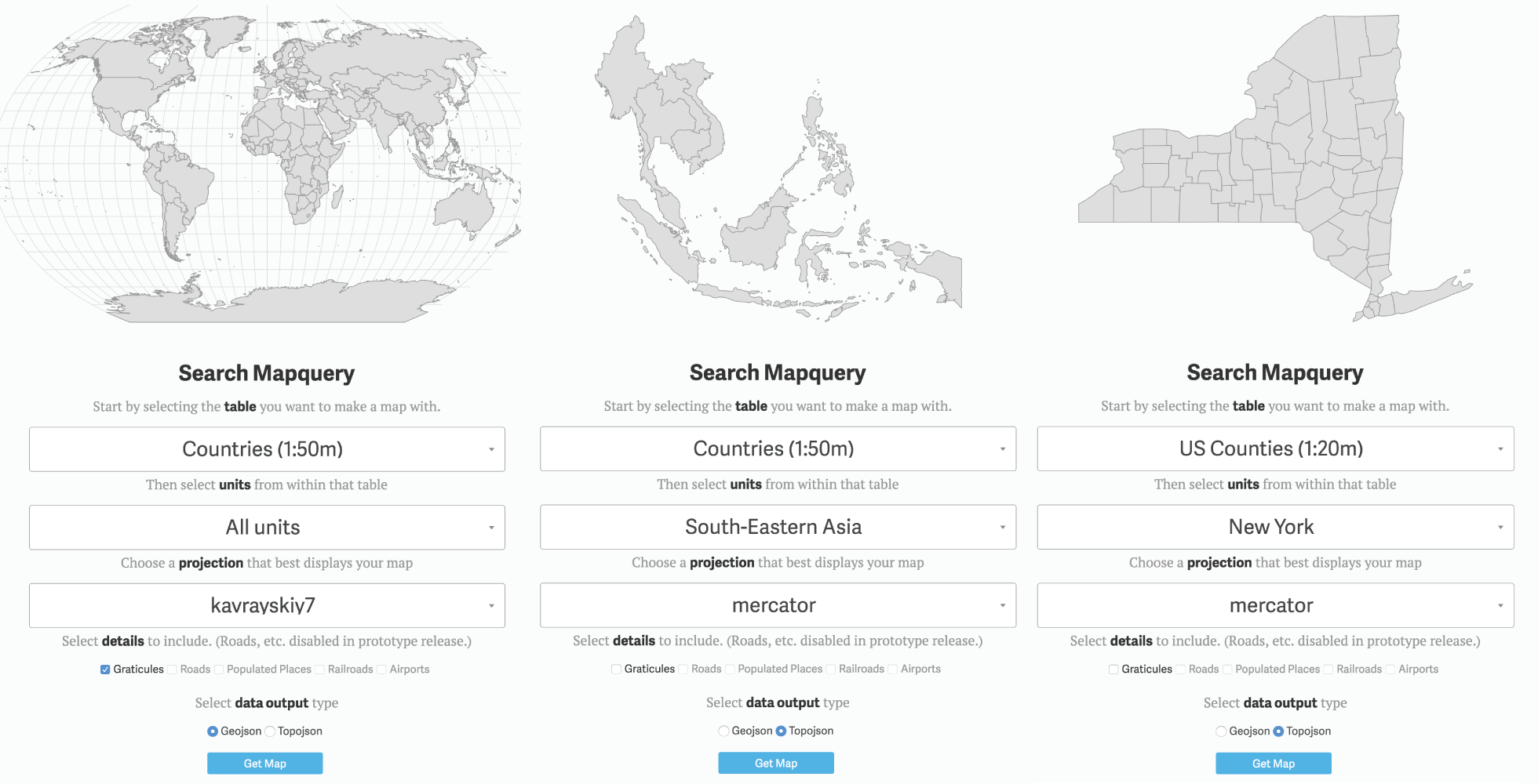 Mapquery Screenshots