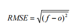 RMSE - Root Mean Square Error